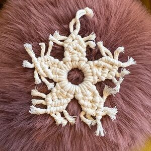 Handmade Macramé Snowflake Ornament